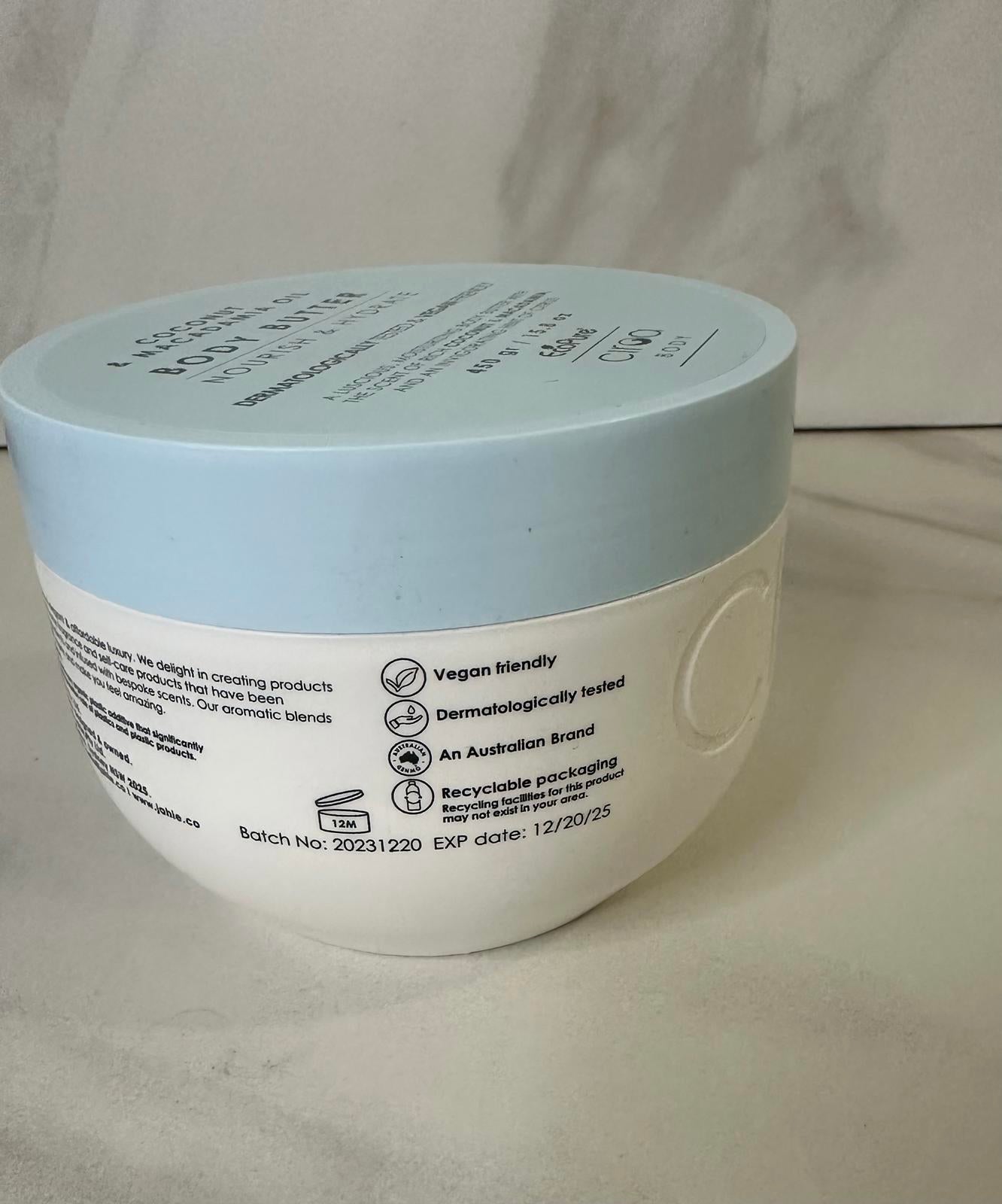Ciroa Coconut & Macadamia Oil body butter (Nourish and Hydrate)