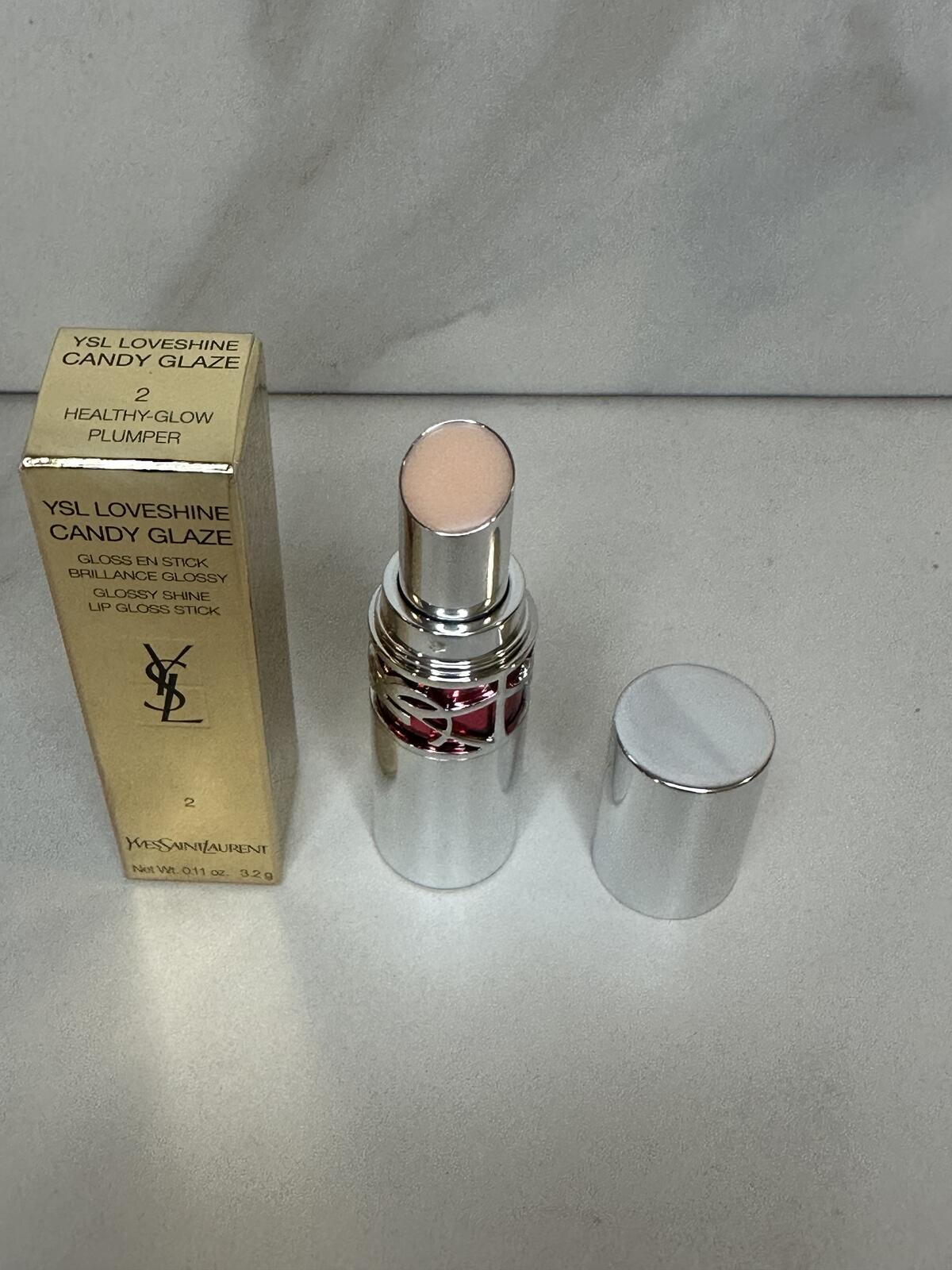 YSL Loveshine Candy Glaze glossy shine lip gloss stick 2 Healthy Glow Plumper