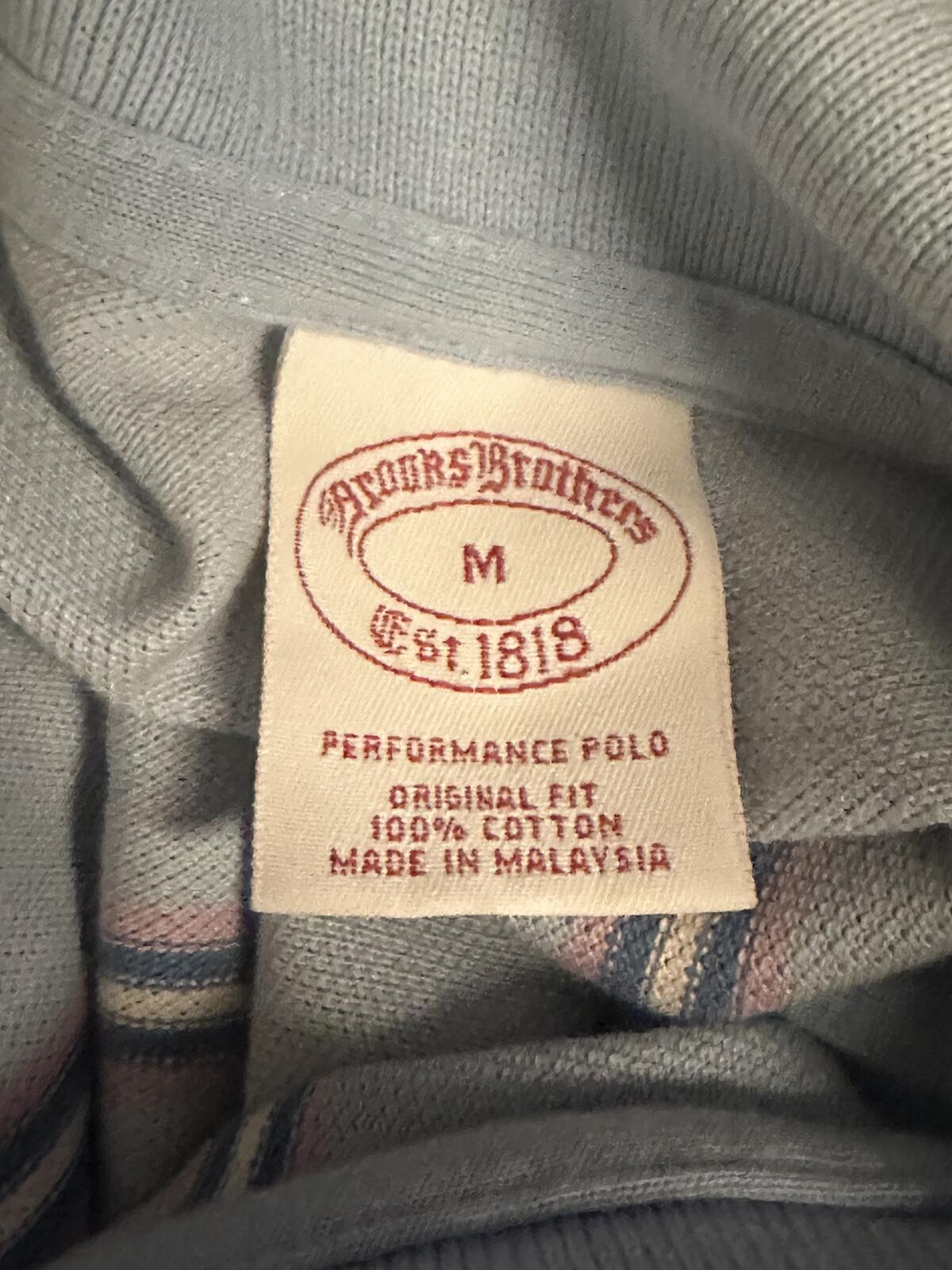 Brooks Brothers blue short sleeves Original Fit Performance polo shirt Medium