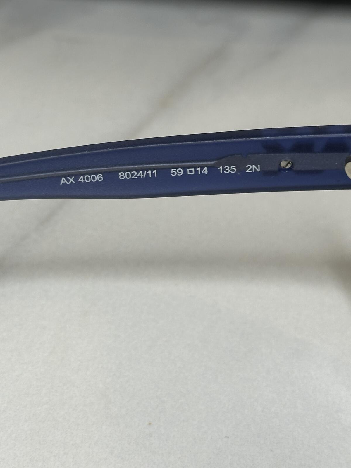 Armani Exchange AX4006 blue cat-eye sunglasses 59-14-135