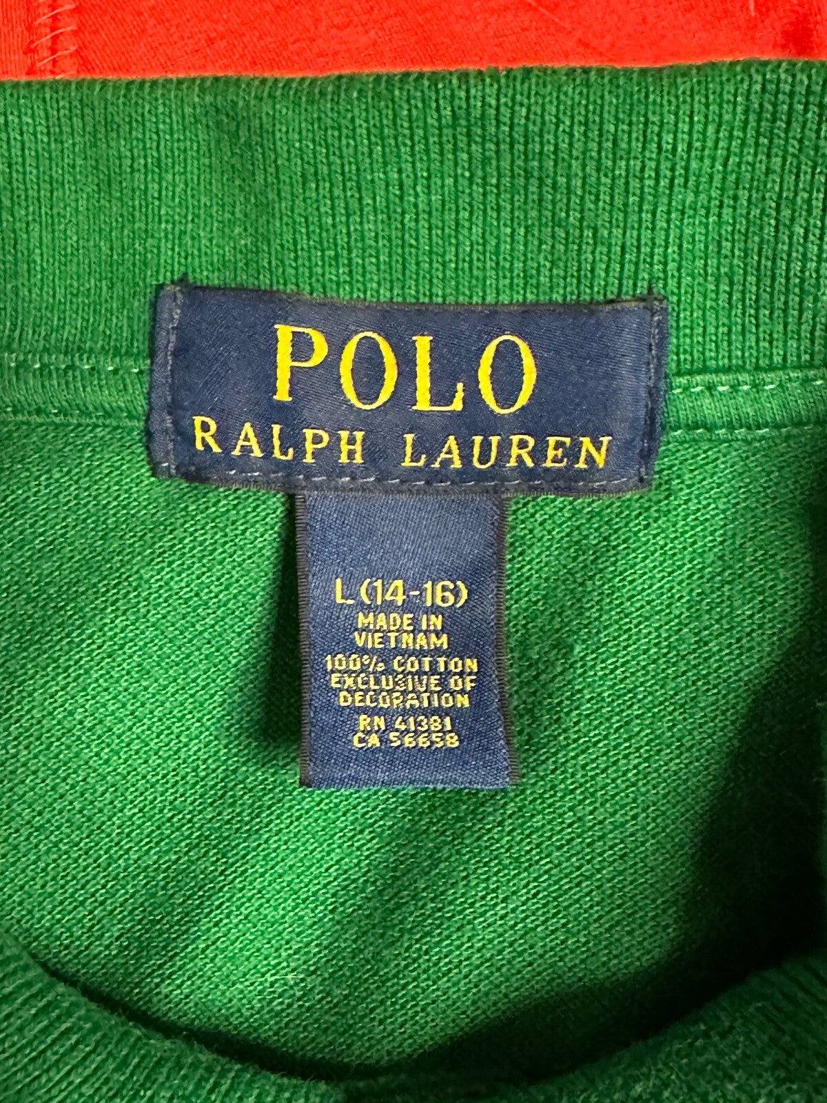 Polo Ralph Lauren kelly green short sleeve cotton polo shirt L(14-16) preppy