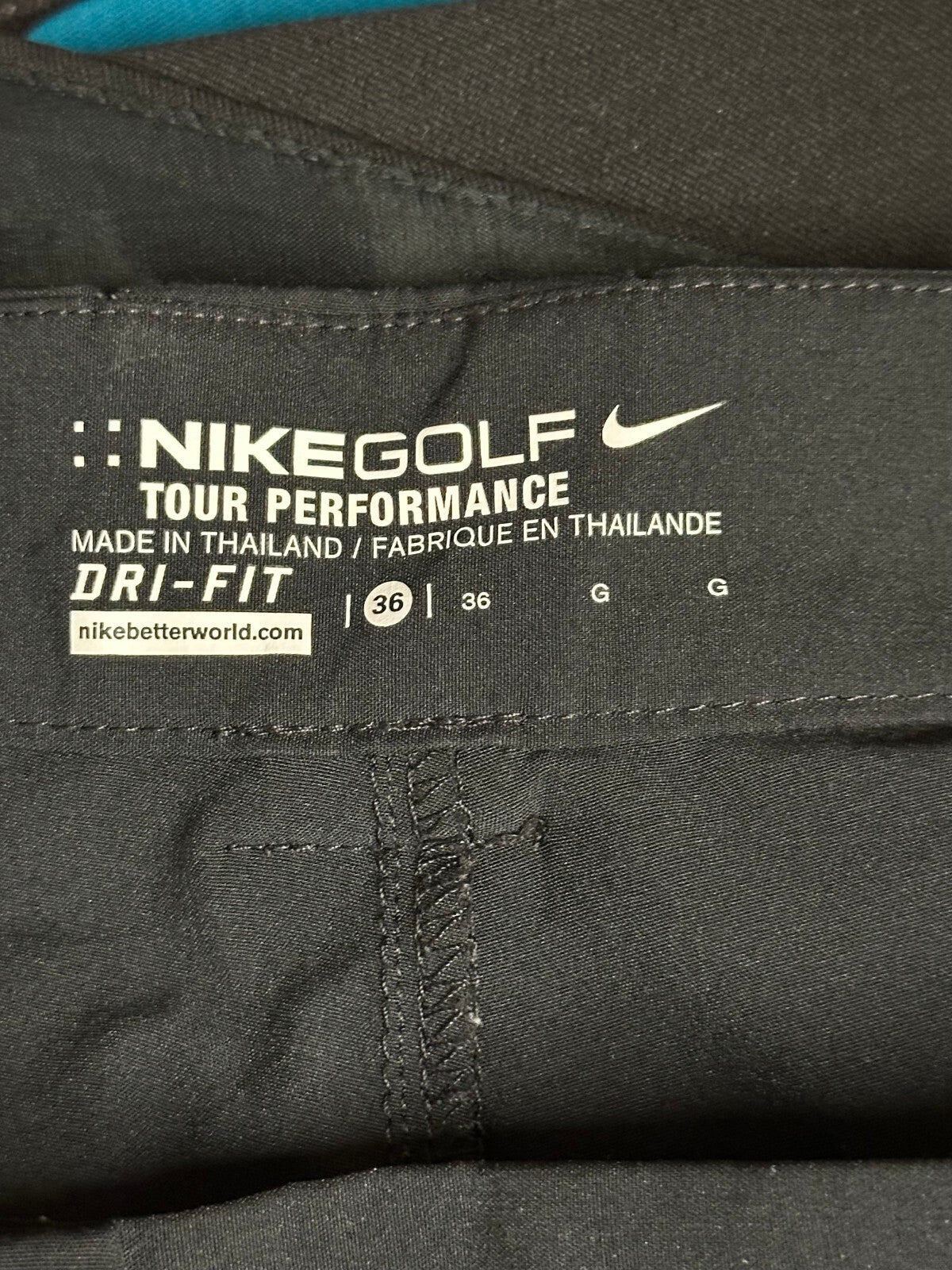 Nike Golf Tour Performance Dri-FIT black shorts Size 36 activewear sportswear