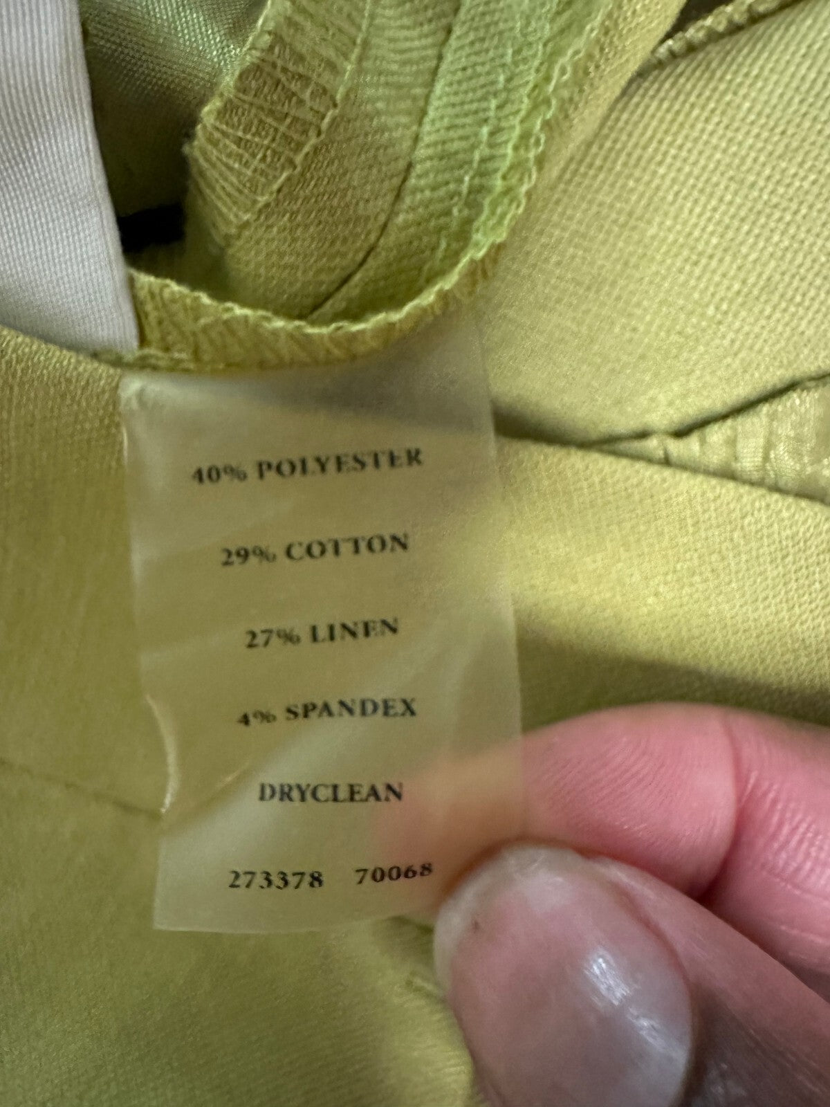 Ann Taylor chartreuse cotton linen tailored cuffed chino shorts Size 10 preppy