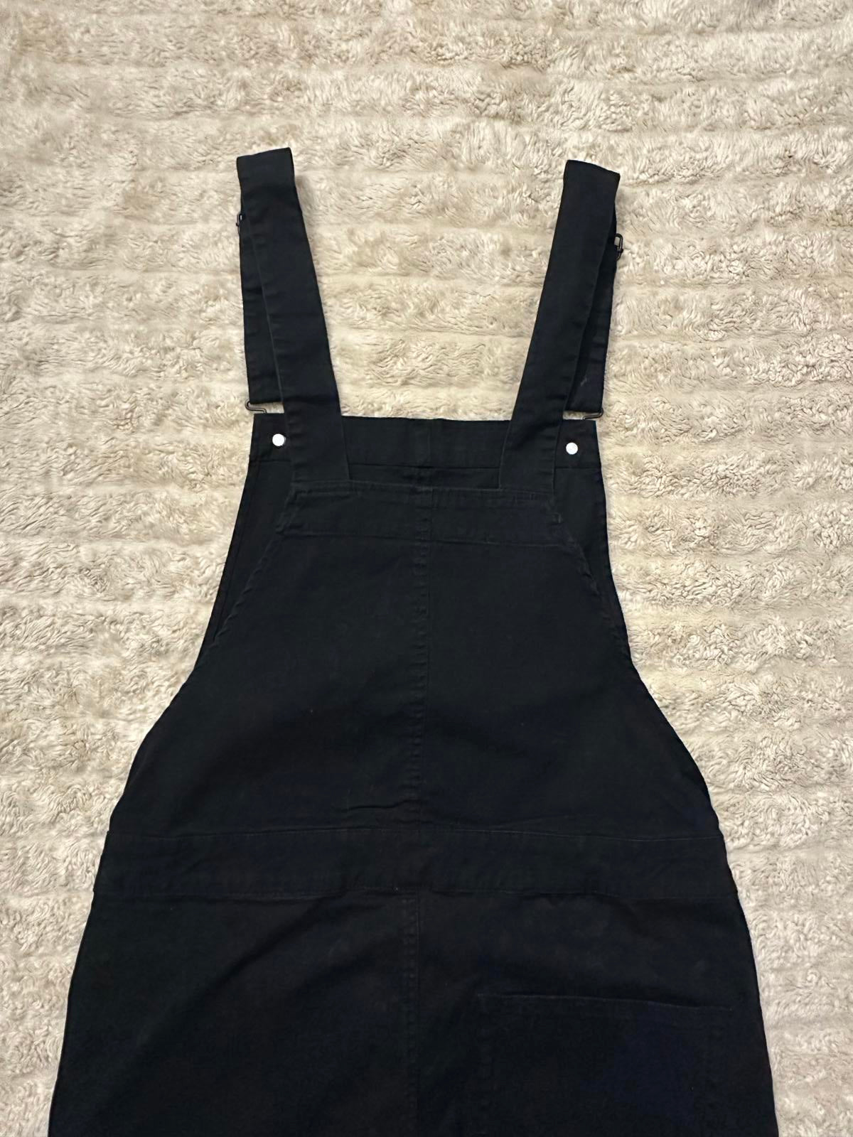 ASOS Design classic gothic countrycore black cotton overalls Size 32/Large