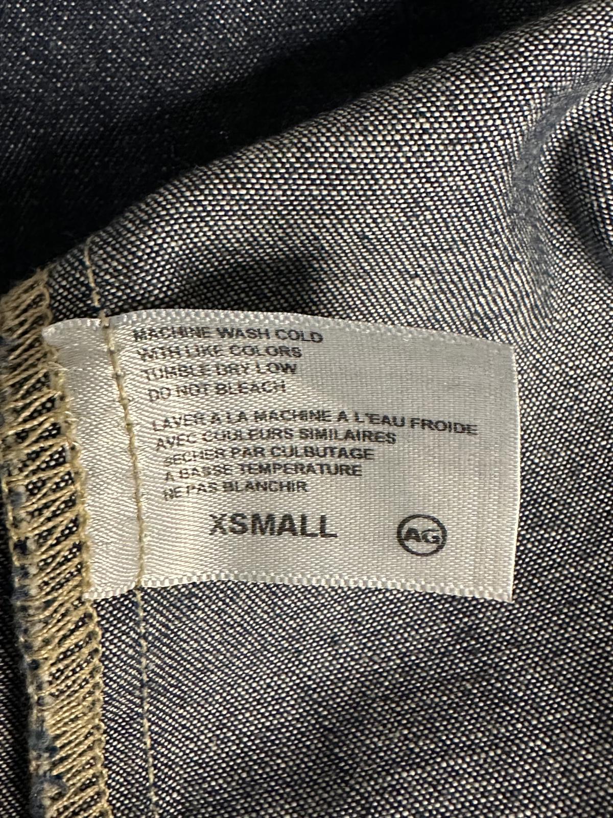 AG Adriano Goldschmied cotton chambray long sleeve popover shirt/top Size XS
