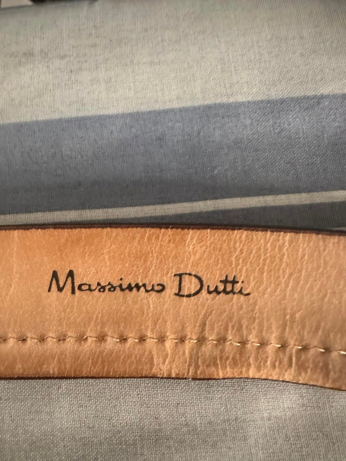 Massimo Dutti two-tone leather and suede belt Size 38/Large