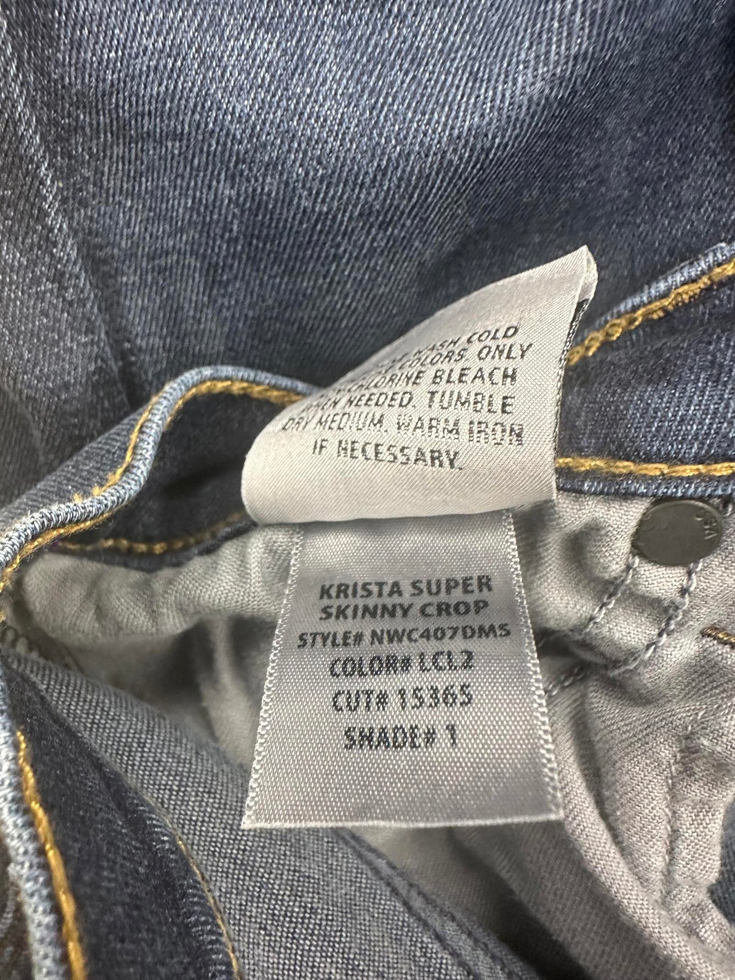 Hudson 'Krista' Super Skinny Crop jeans Size 25