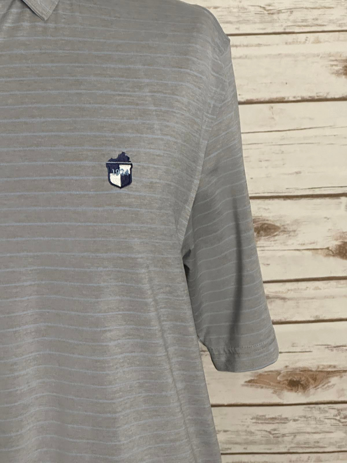 Bella Haven Country Club Peter Millar striped short sleeve polo shirt Size Large