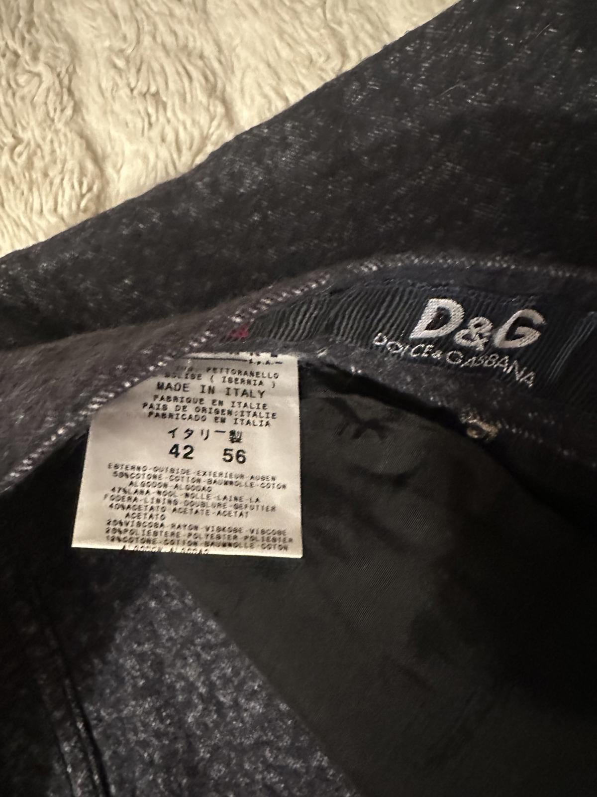 D&G Dolce&Gabbana gray cotton/wool mid-rise straight leg jeans IT 42/US 32