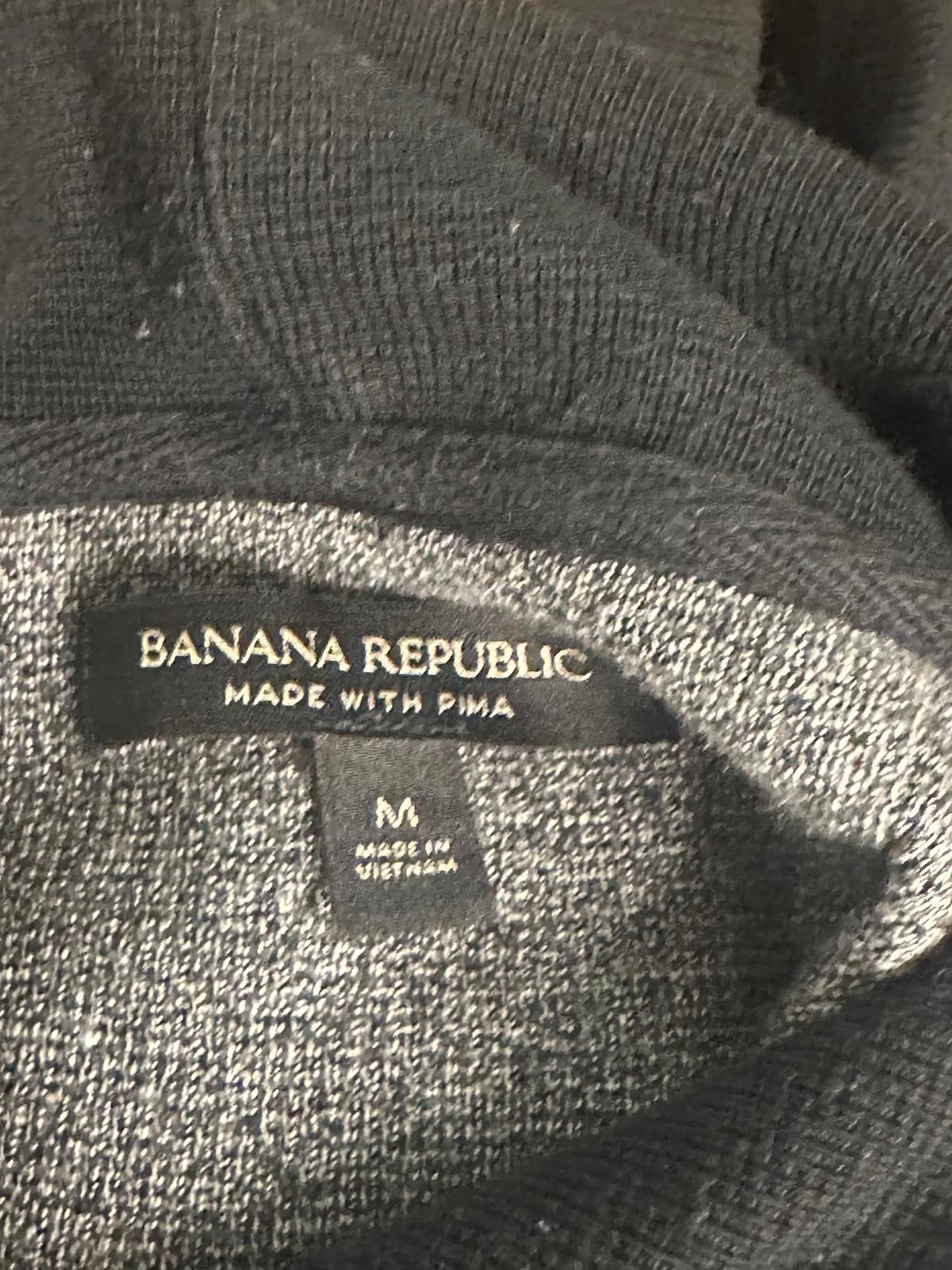 Banana Republic grey hooded Pima cotton knit sweatshirt Size Medium