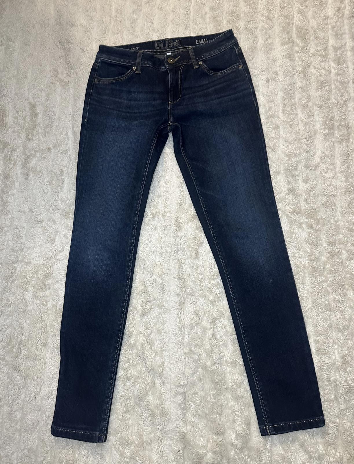 DL 1961 classic dark wash 4 Way stretch Emma legging jeans Size 26