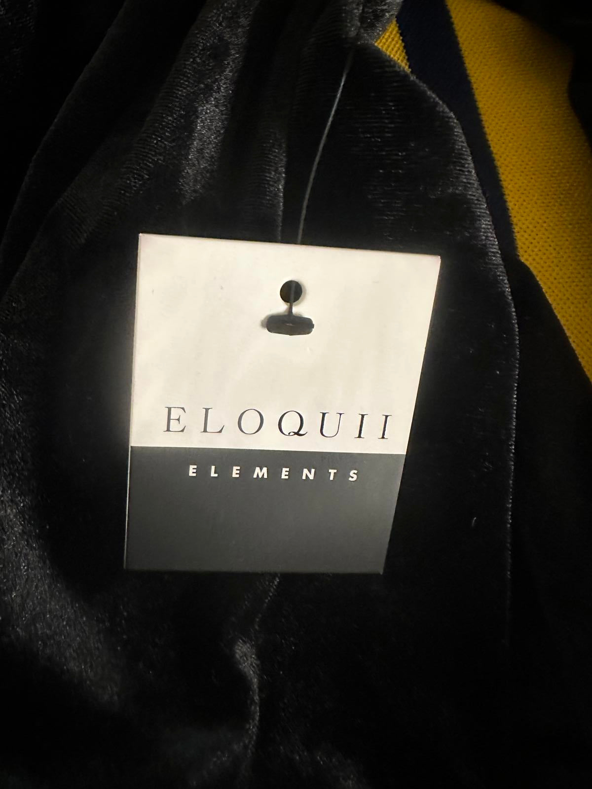 Eloquii Elements black velvet twisted crop top Size 20