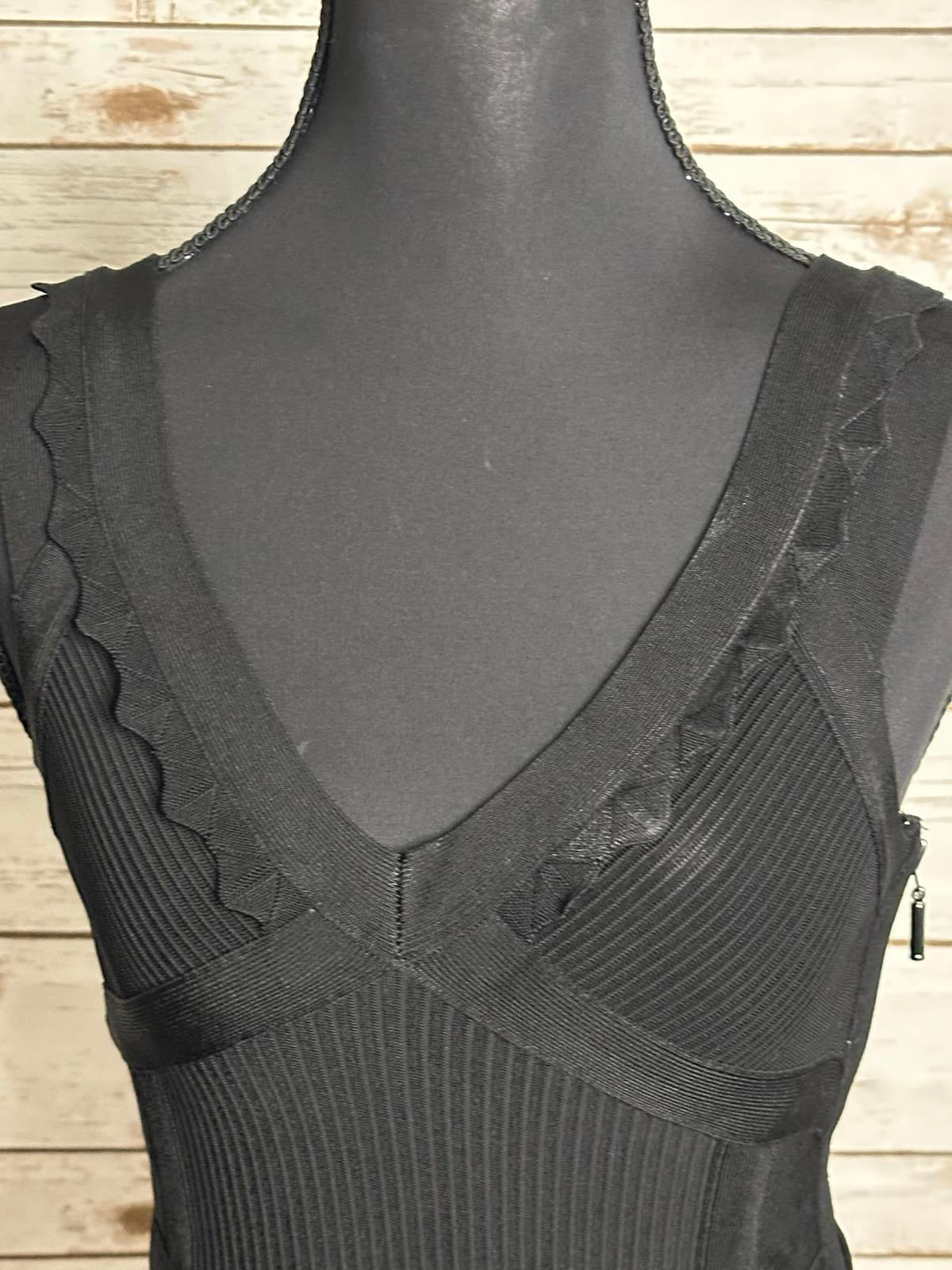 Guess Y2K whimsigoth black V-neck sleeveless bandage cocktail mini dress Size XS