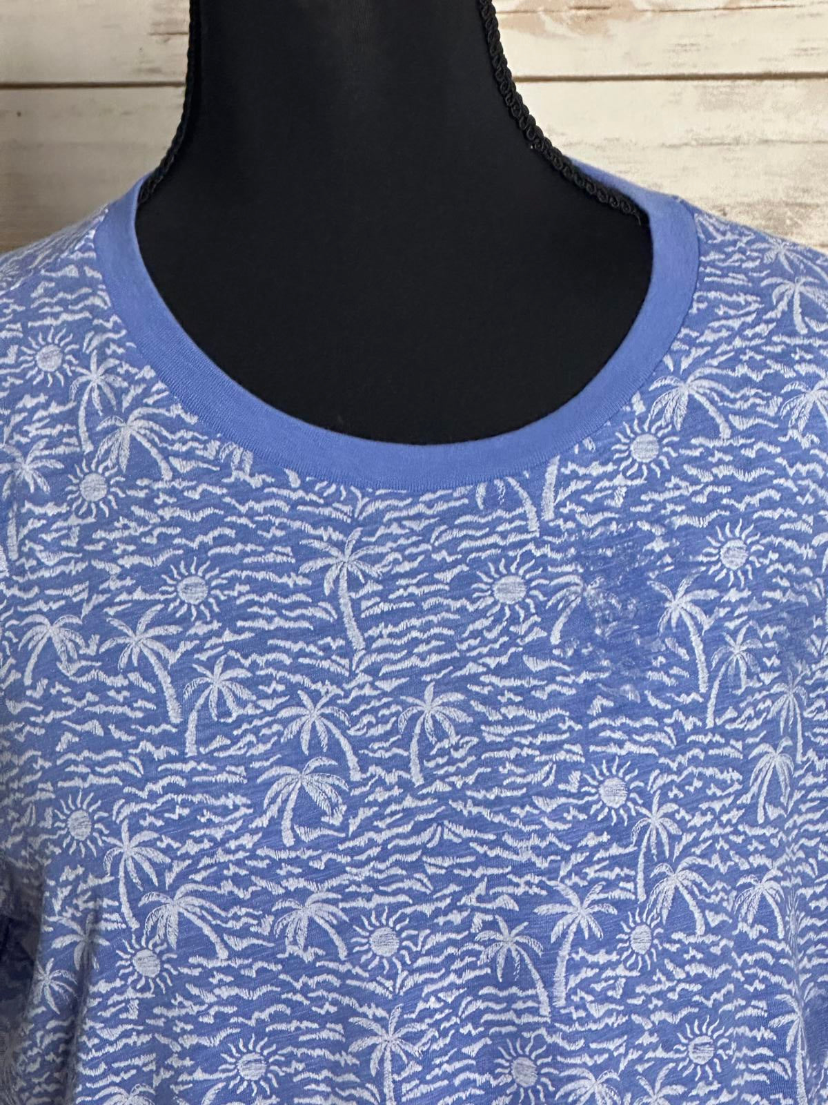 Marine Layer Swing Crew classic light blue/white short sleeve t-shirt Size Small