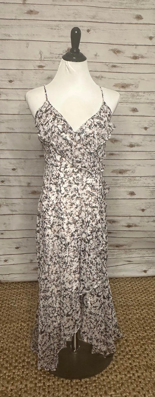 Express romantic floral V-neck spaghetti strap ruffle maxi sundress Size Small