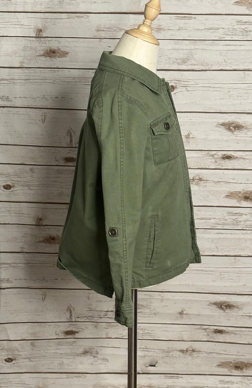 Gymboree unisex olive green Wild At Heart cotton utility jacket Size M(7-9)