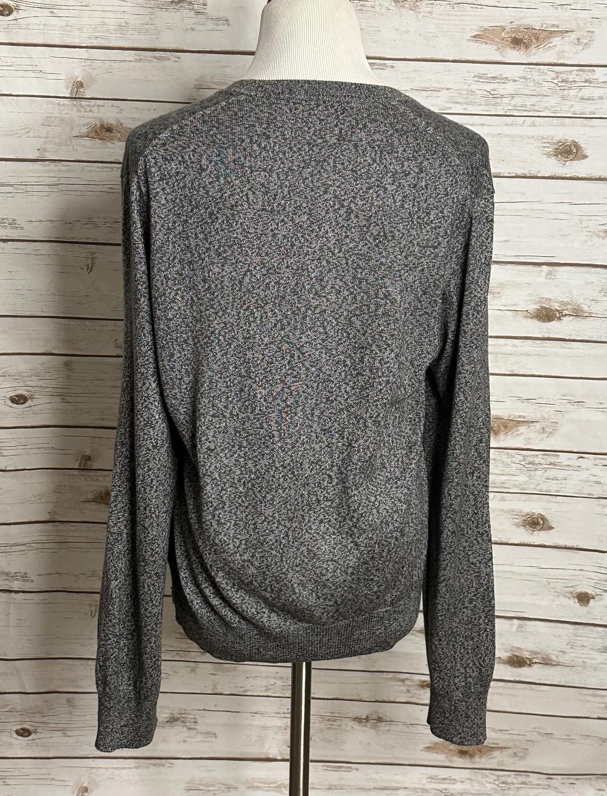 Banana Republic grey marled silk/cashmere V-neck pullover sweater Size Small