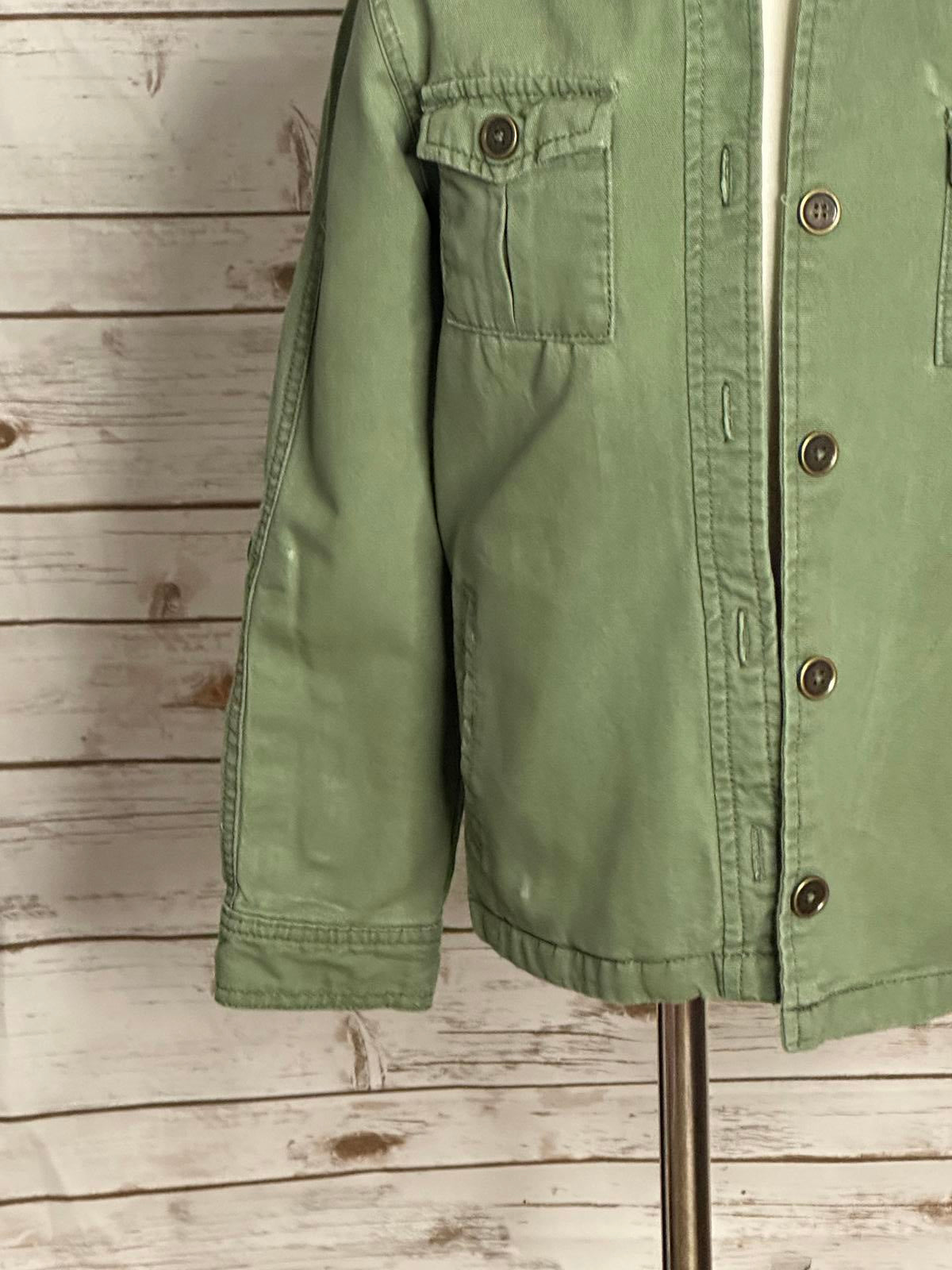 Gymboree unisex olive green Wild At Heart cotton utility jacket Size M(7-9)