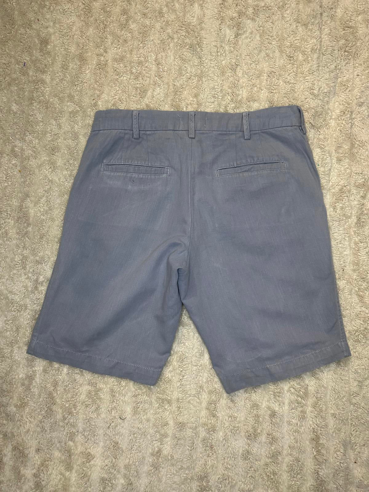 Vince slate grey classic cotton-linen blend casual chino shorts Size 32