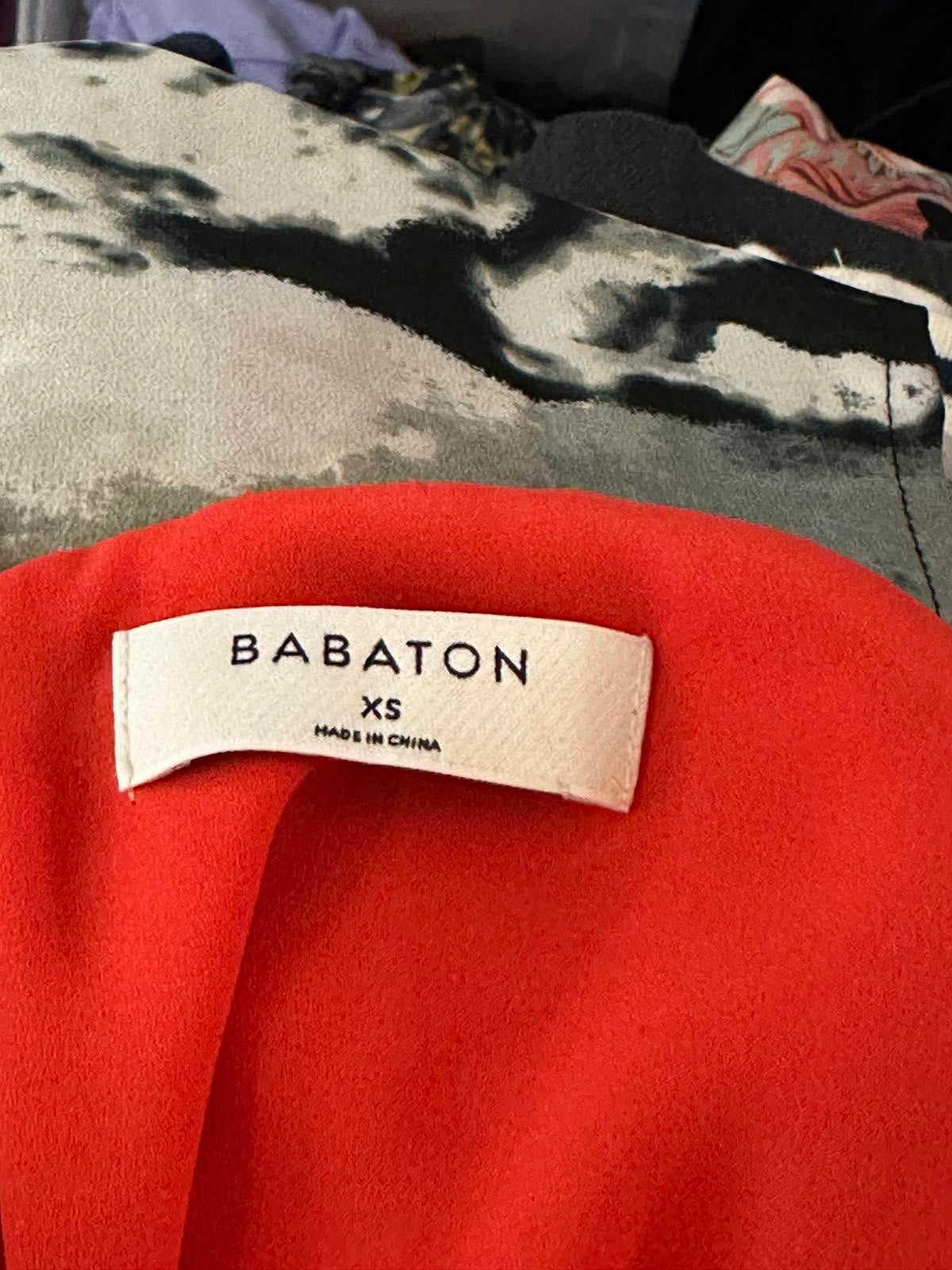Babaton Aritzia red orange Hopkins tie-front sleeveless blouse Size XS