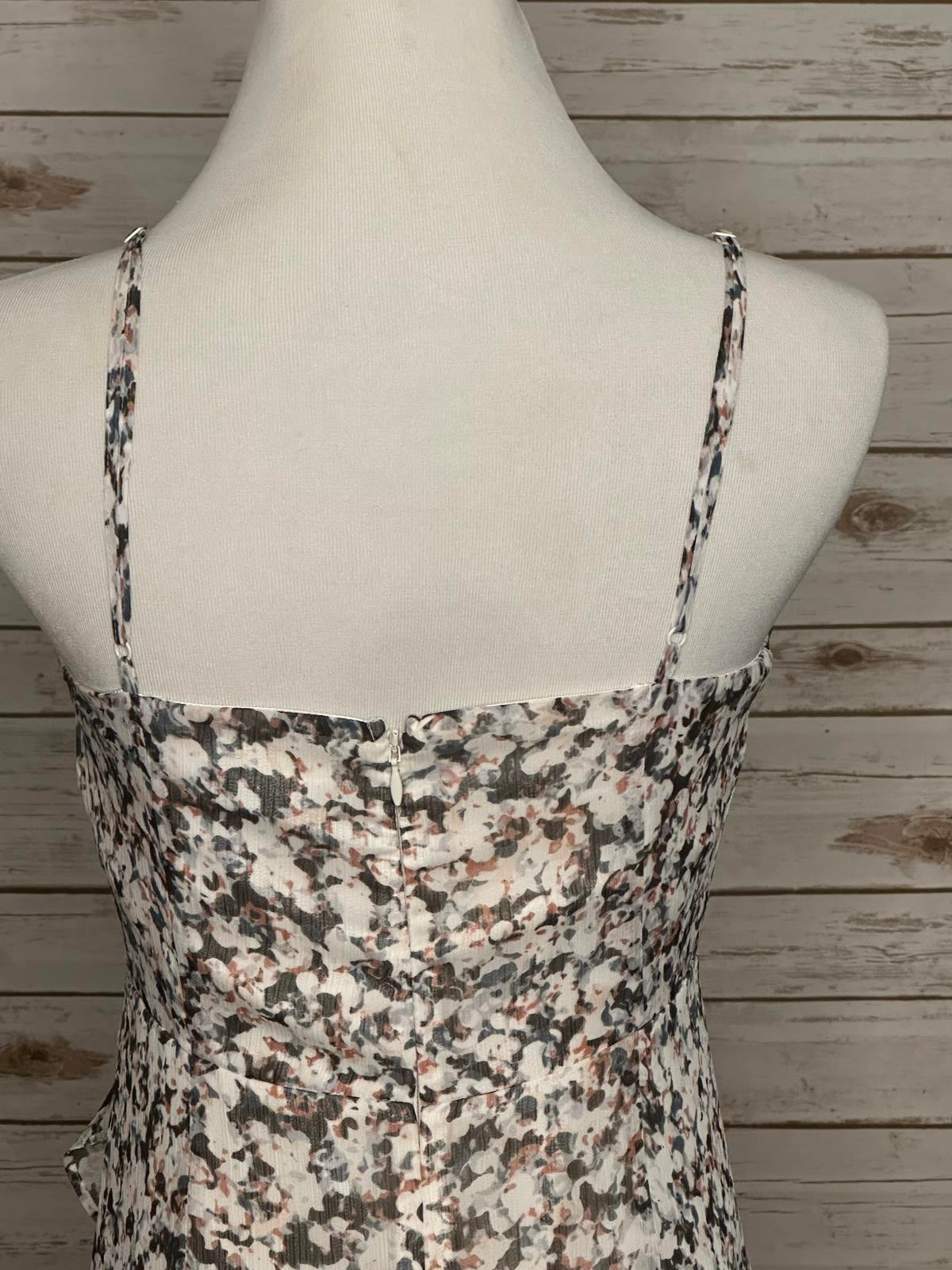 Express romantic floral V-neck spaghetti strap ruffle maxi sundress Size Small