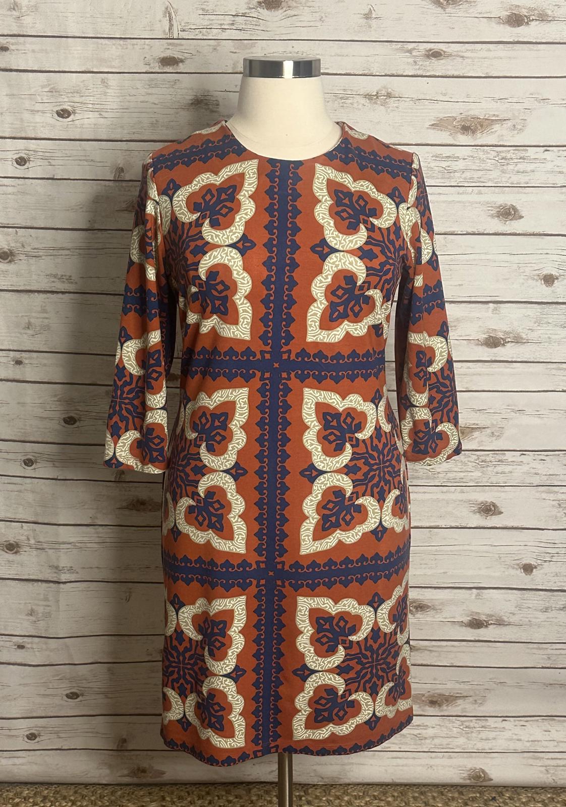 J. McLaughlin Devon Pinwheel Patch sheath dress Size XL