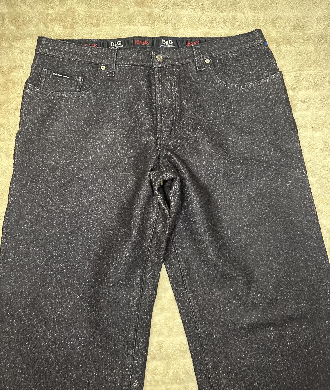 D&G Dolce&Gabbana gray cotton/wool mid-rise straight leg jeans IT 42/US 32