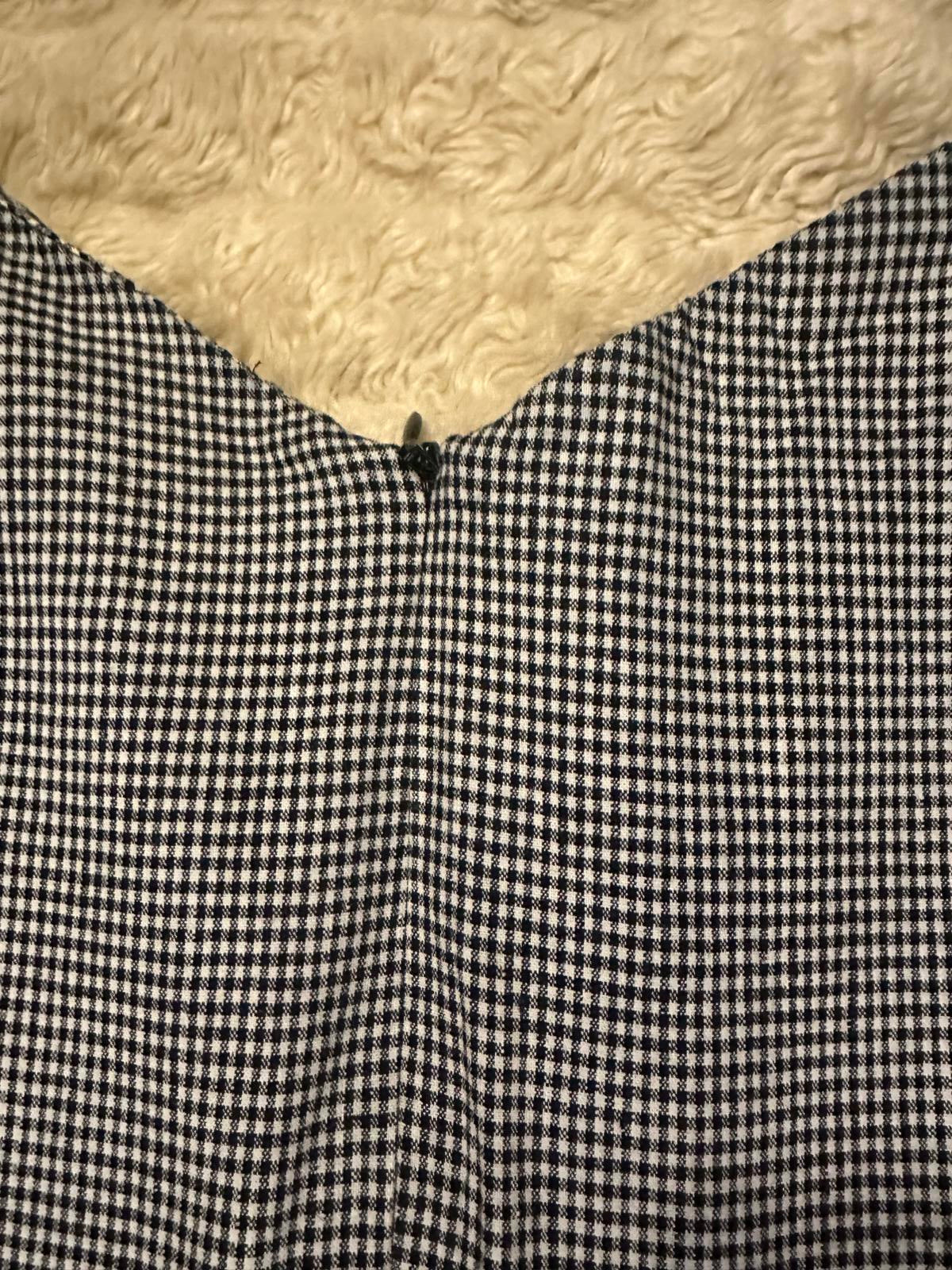 M.M. Lafleur black/white gingham linen-blend Demi wide leg jumpsuit Size 8