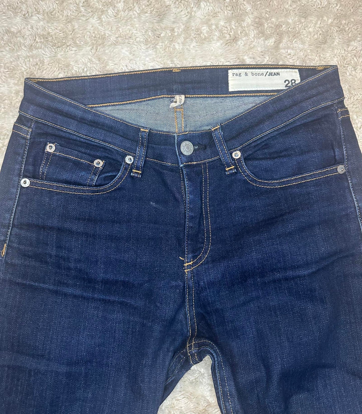 rag & bone dark wash High Rise Skinny denim jeans Size 28