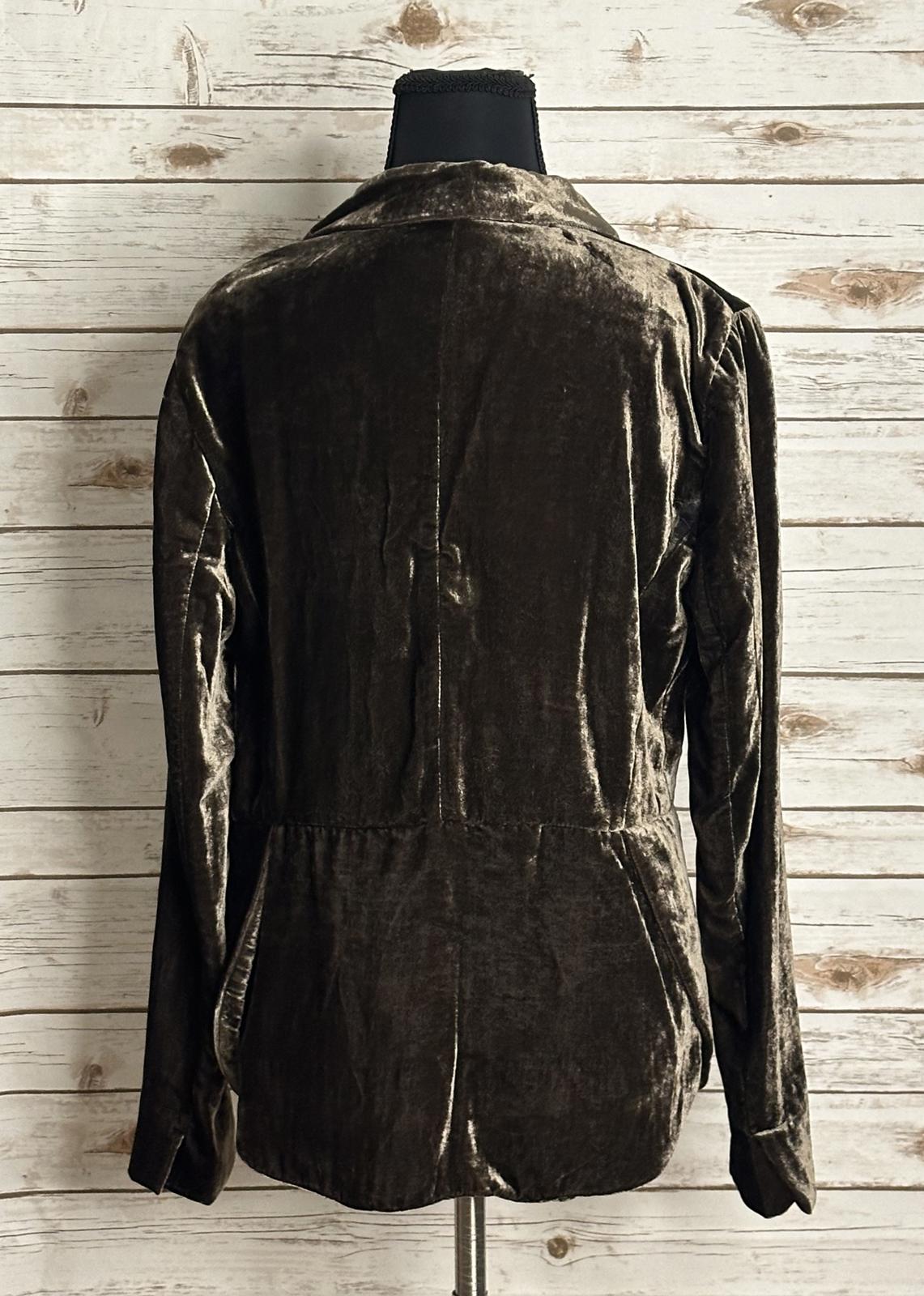 Anthropologie Cartonnier iridescent velvet single-breasted blazer Size 4