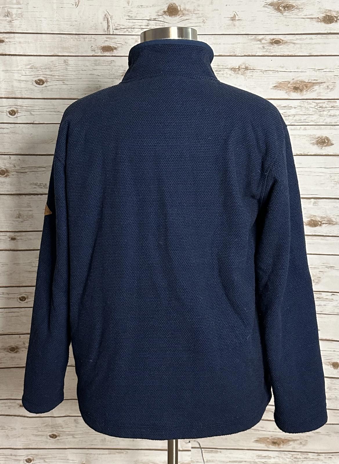 Orvis dark blue gorpcore quarter zip fleece-lined sherpa pullover top Size XL