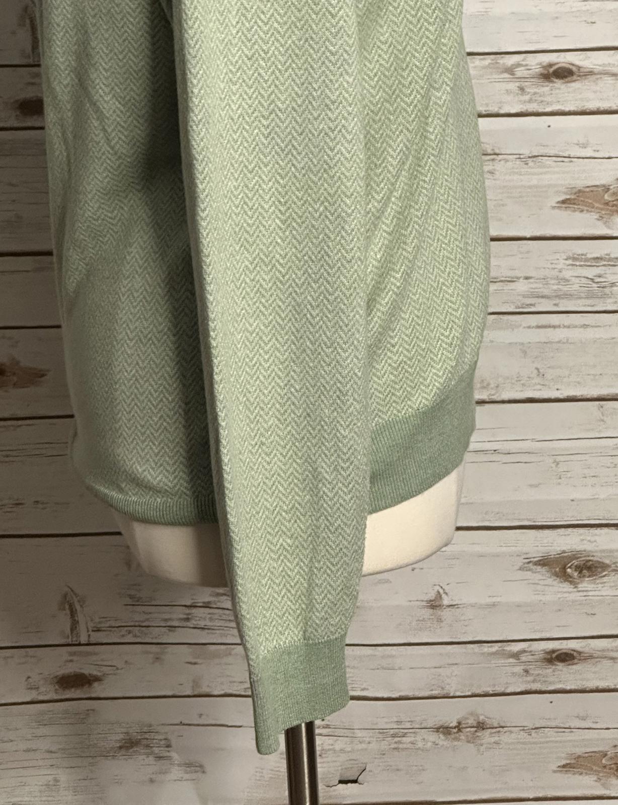 Brooks Brothers cotton/linen mock neck 1/4 zip long sleeve sweater Size Large