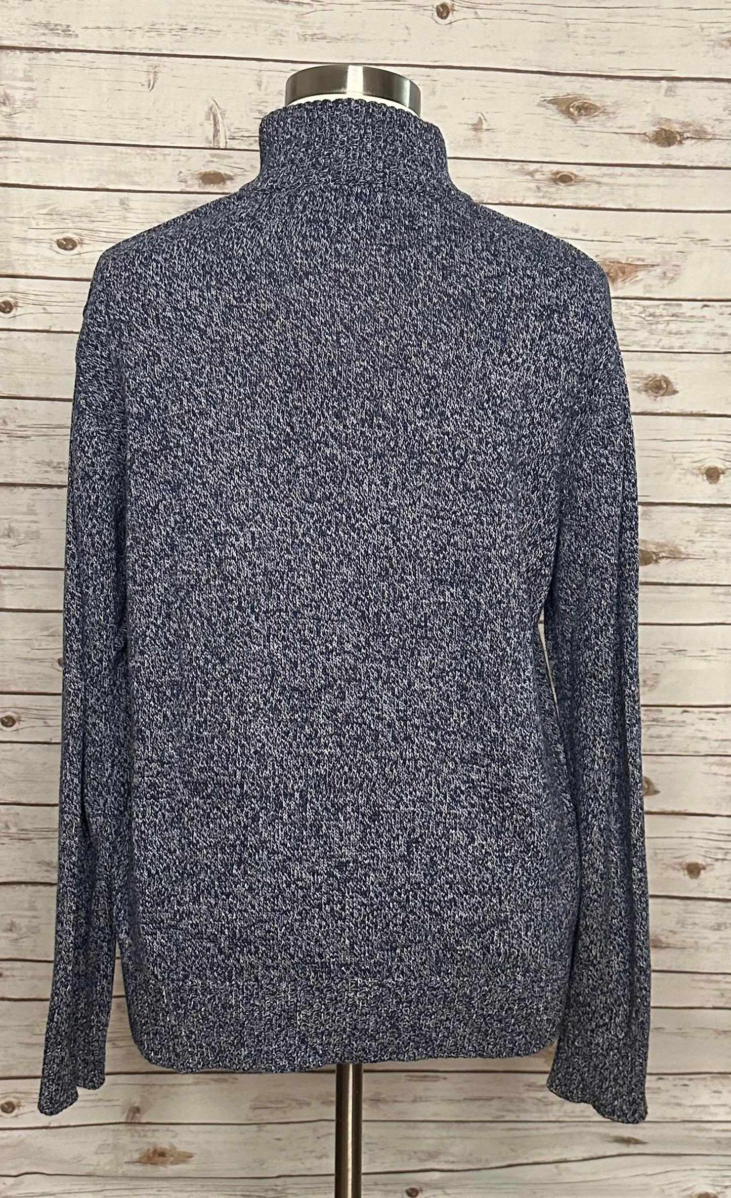 Eddie Bauer marled quarter zip mock neck sweater Size Large
