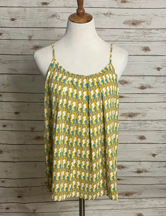 Cabi multicolored pleated front seahorse camisole tank top Size Large