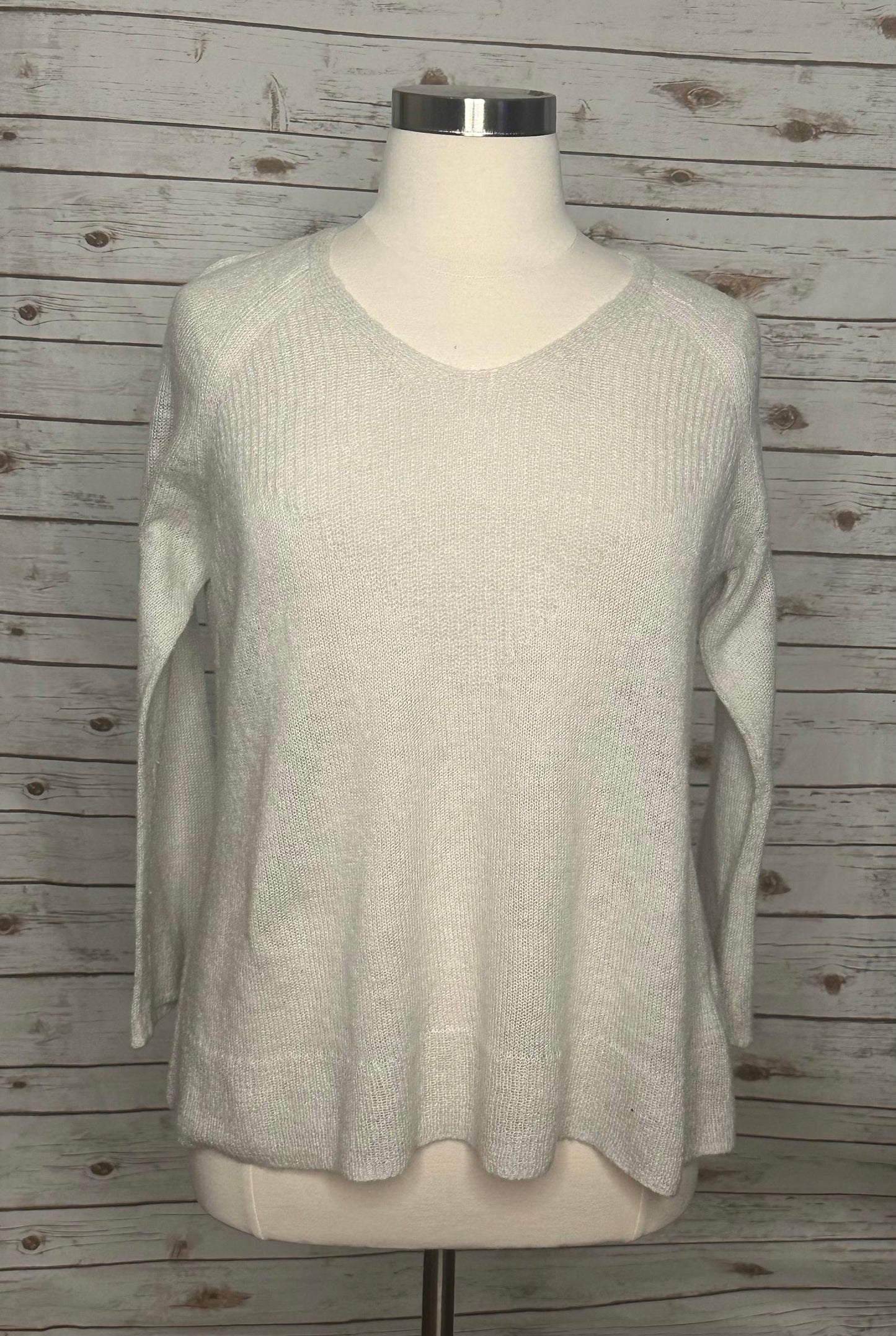 Lucky Brand cream V-neck Rayne pullover sweater Size 1X