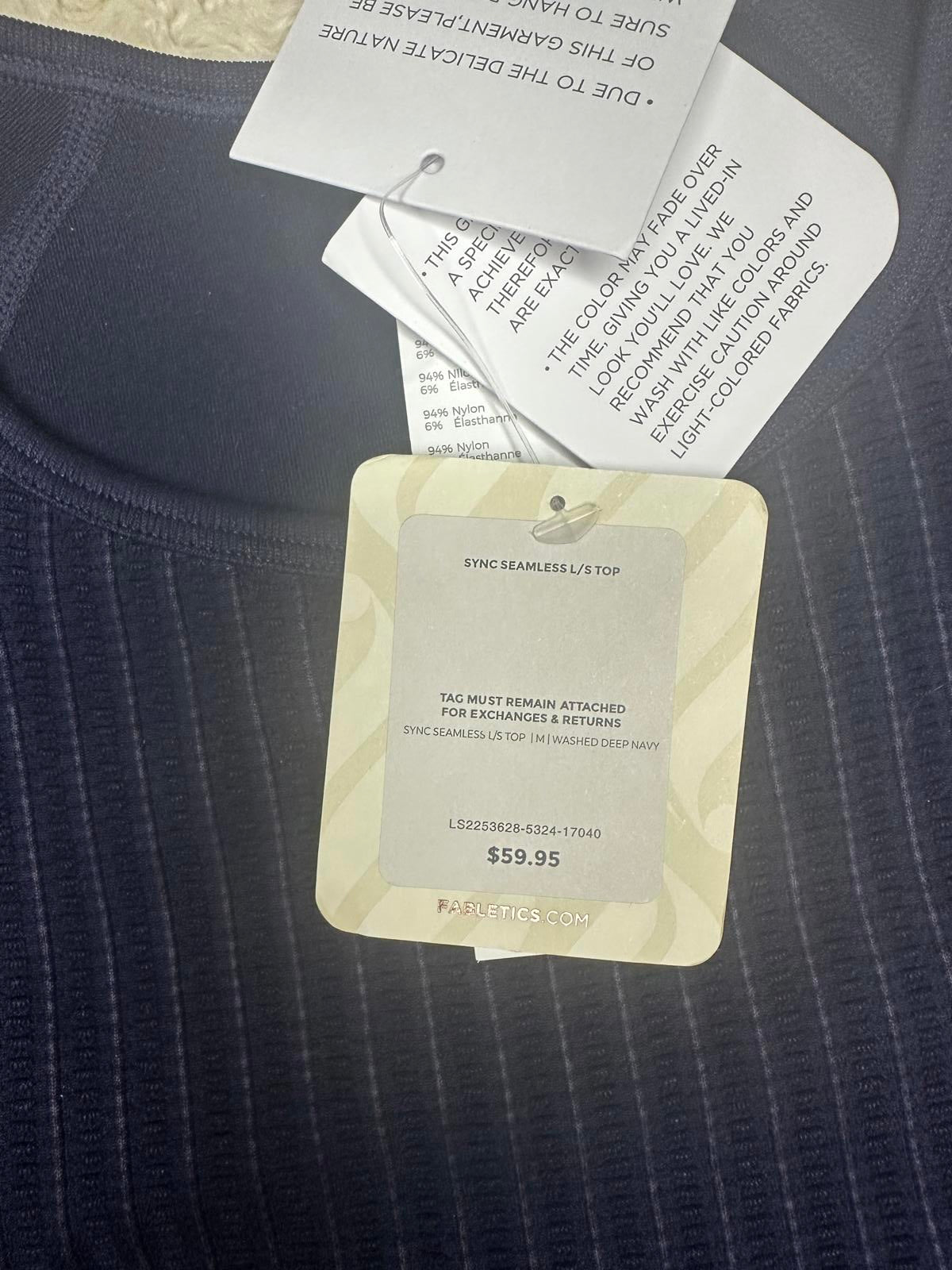 Fabletics Sync seamless top and high-waisted perforated leggings set Size Medium