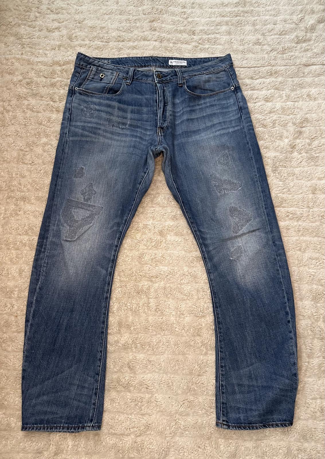 G Star Raw medium wash Type C 3D Tapered jeans Size 36x32