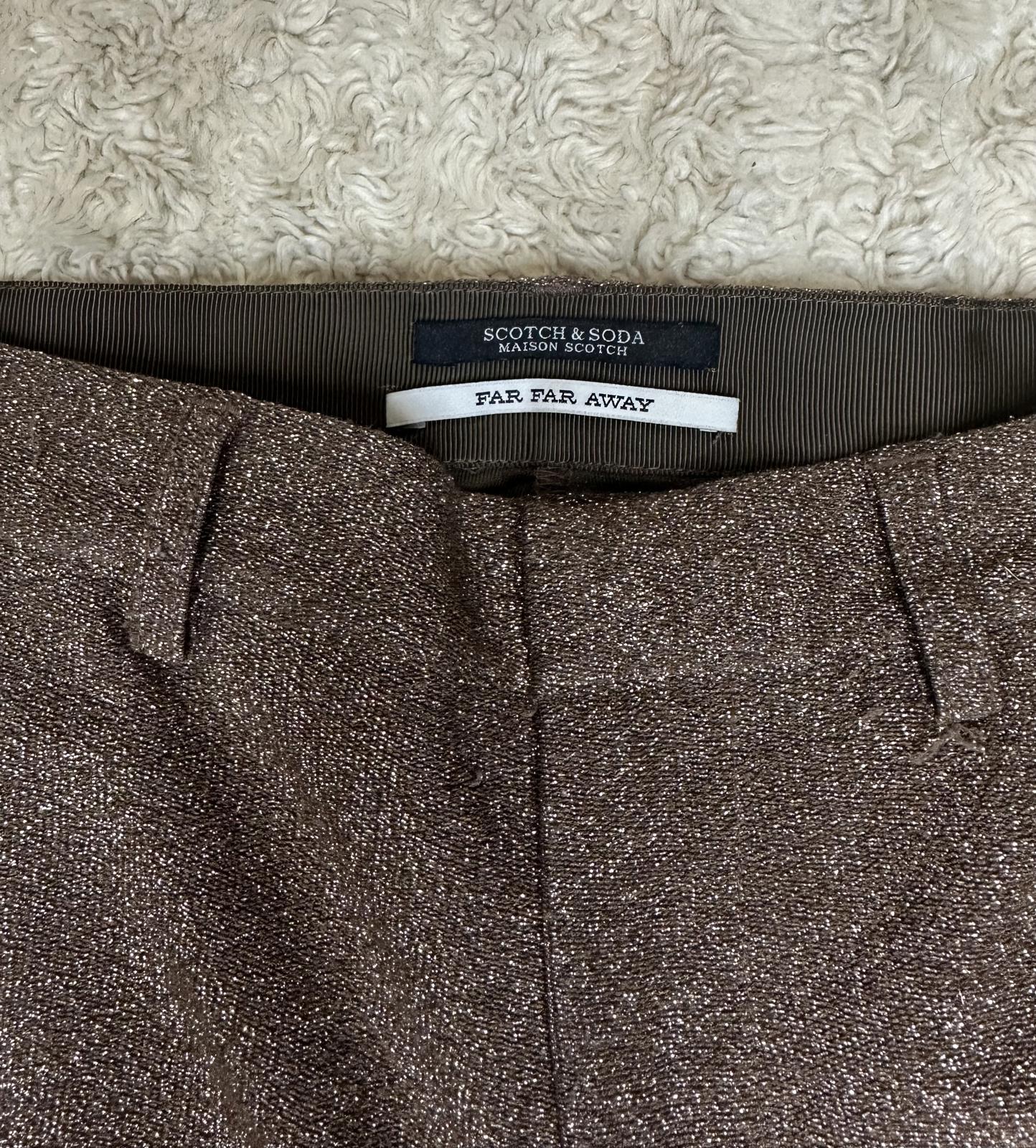 Scotch & Soda gold metallic Lurex tailored pants Size XS