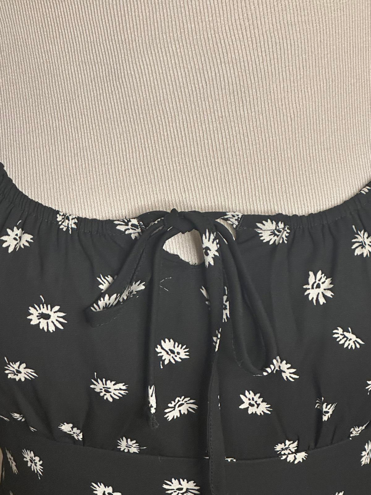 Abercrombie & Fitch Y2K floral spaghetti strap empire waist mini dress Size L