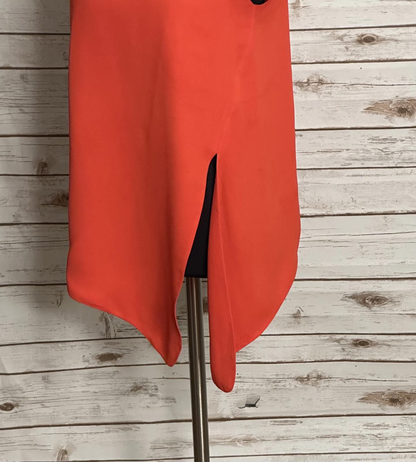 Babaton Aritzia red orange Hopkins tie-front sleeveless blouse Size XS