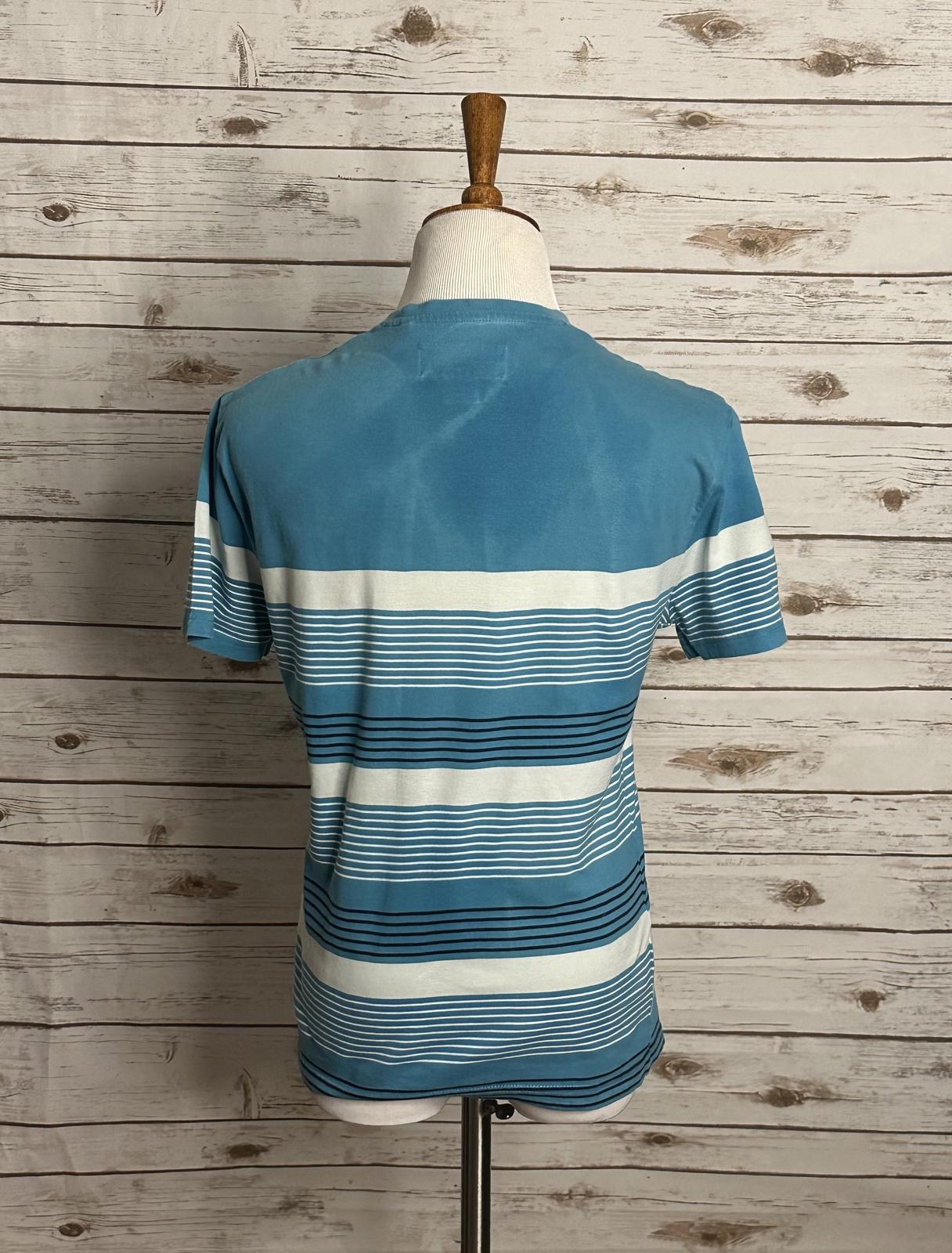 Original Penguin turquoise striped cotton short sleeve t-shirt Size Small