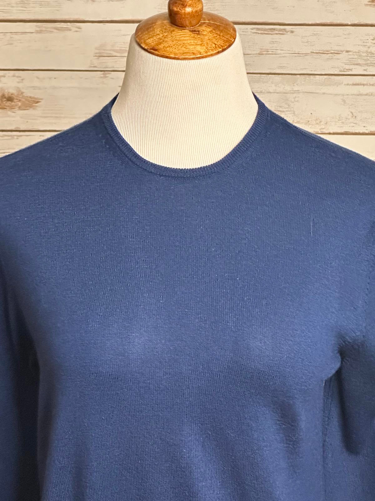 Bonobos classic navy 100% merino wool crew neck pullover sweater Size Small