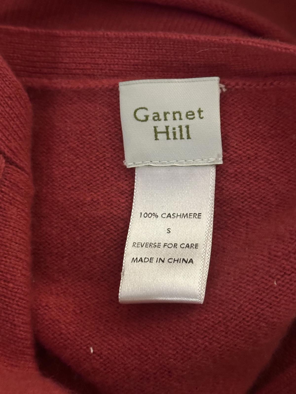 Garnet Hill cozycore casual coral cashmere V-neck wrap sweater Size Small