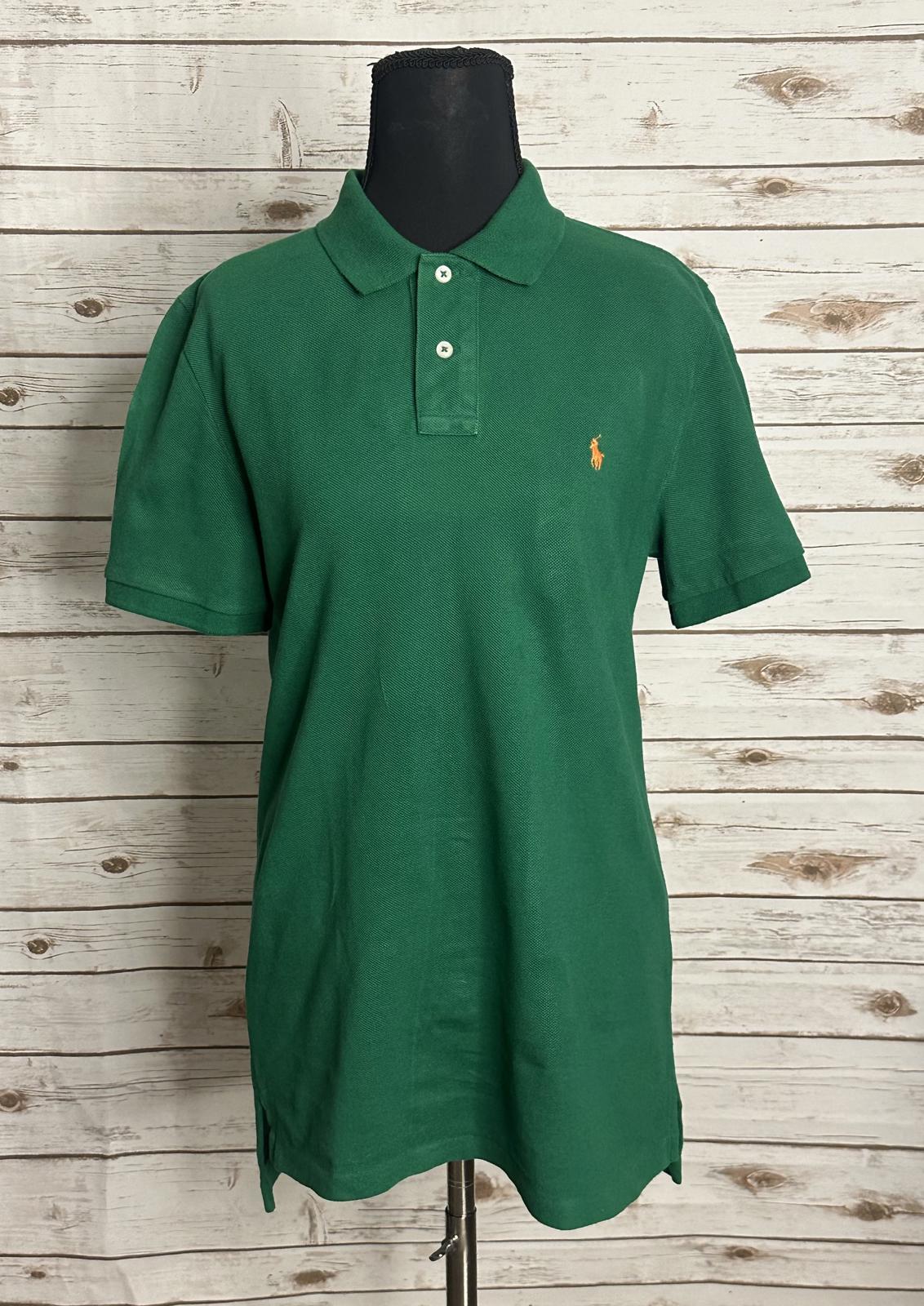 Polo Ralph Lauren classic preppy kelly green cotton polo shirt Size L(14-16)