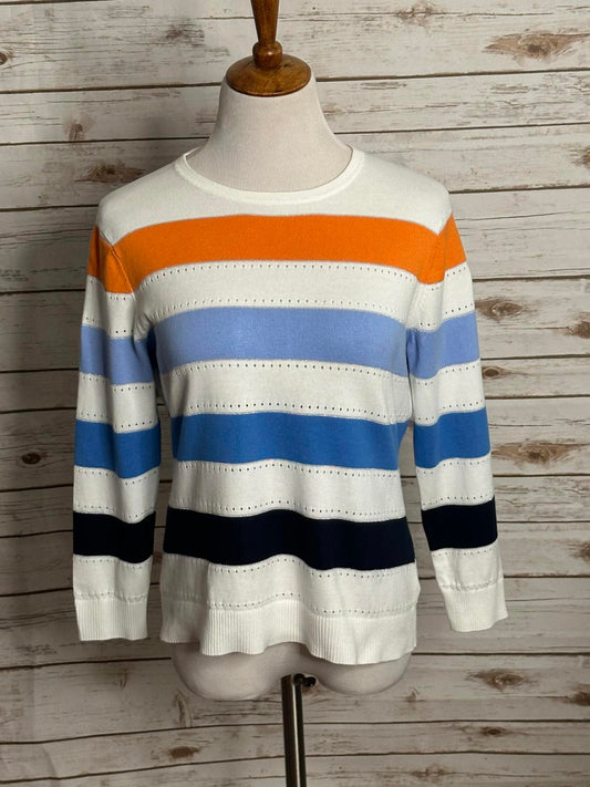 Brooks Brothers classic preppy multicolored striped long sleeve sweater Size L