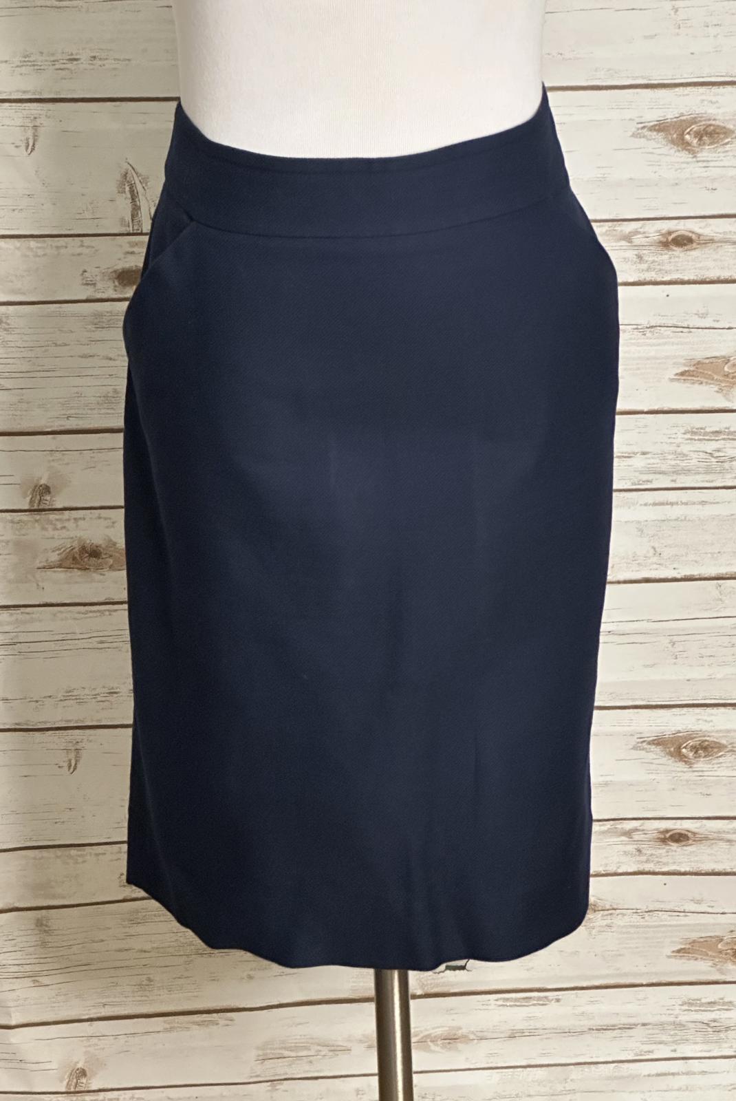 J.Crew classic corpcore office siren navy blue The Pencil Skirt Size 10