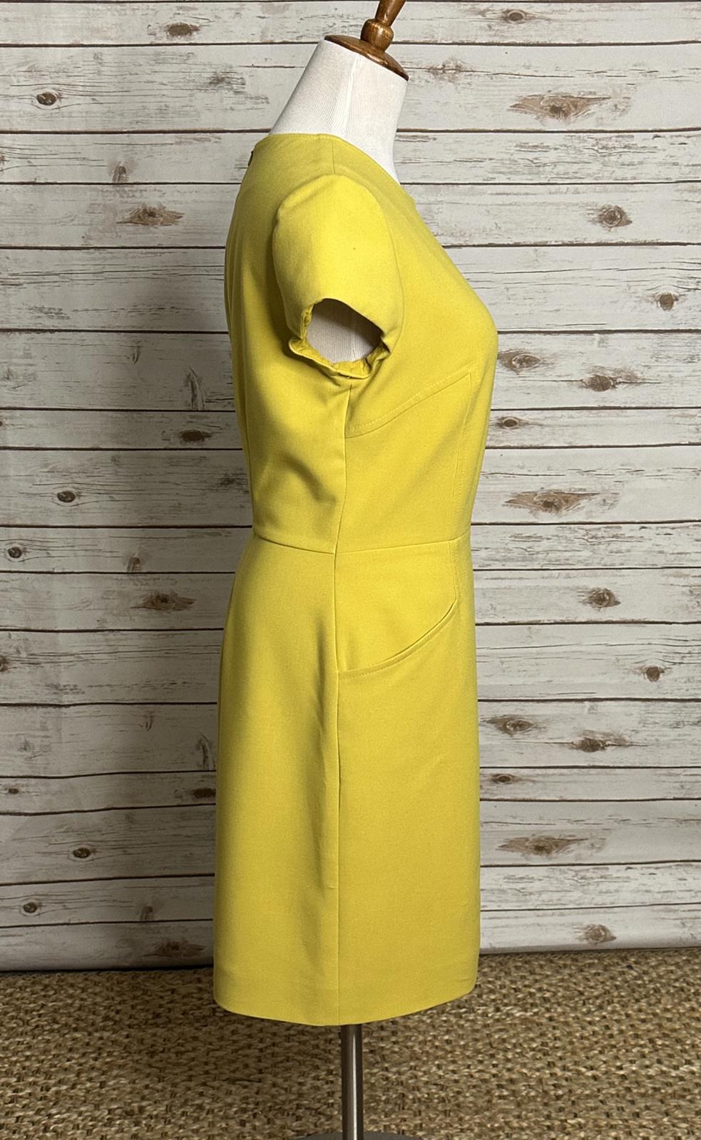 Boden office siren corpcore marigold yellow short sleeve sheath dress Size 10