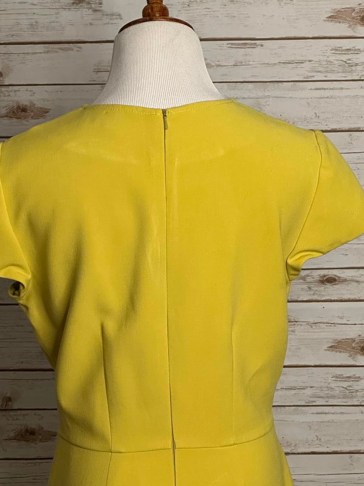 Boden office siren corpcore marigold yellow short sleeve sheath dress Size 10