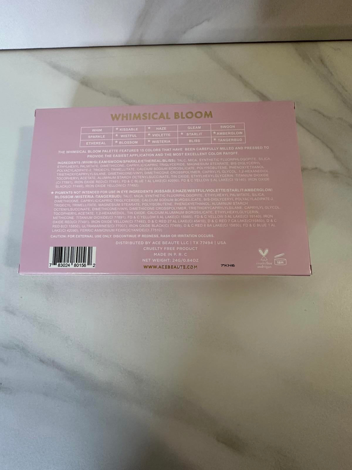 Ace Beaute Whimsical Bloom eyeshadow palette 0.84 oz