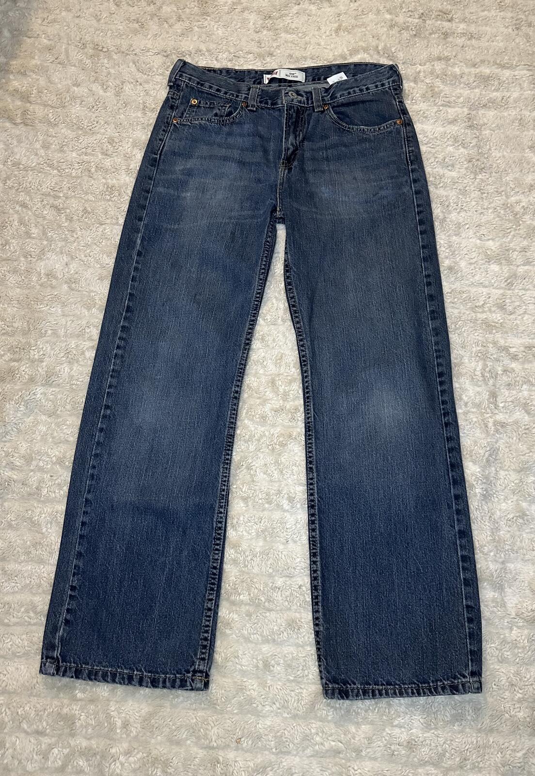 Levi's 550 Relaxed Fit medium wash straight leg denim jeans Size 18Reg 29x29